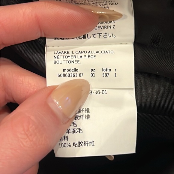 Vintage Max Mara Black Jacquard Wool Coat - Picture 16 of 16